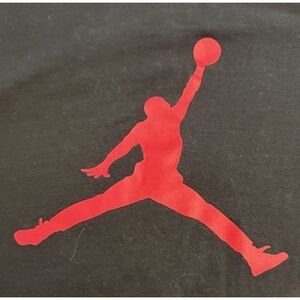 Jordan Brand Jump Man  Black with‎ Red T-shirt Size XXL Sleeve print